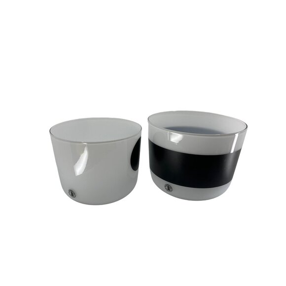 Anne Nilsson Black & White Striped Bowl AND Black and White Spot Bowl or Vase - Picture 3 of 11